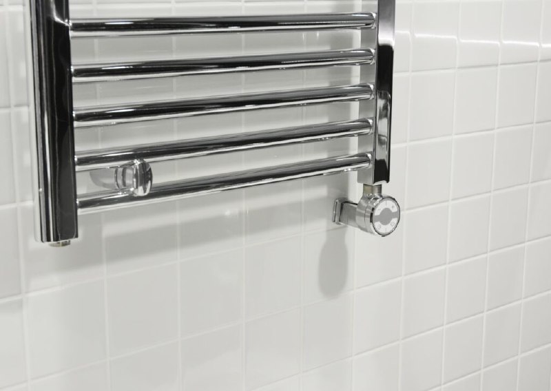 This is a photo of a chrome towel rail installed in a bathroom maybe in the Sunderland area